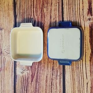 LeCreuset 5.5 inch square baking dishes set of 2